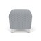 Lesro Siena Lounge Reception 1 Seat Bench, Brushed Steel, RS Fog Upholstery SN1001 - alternate 2